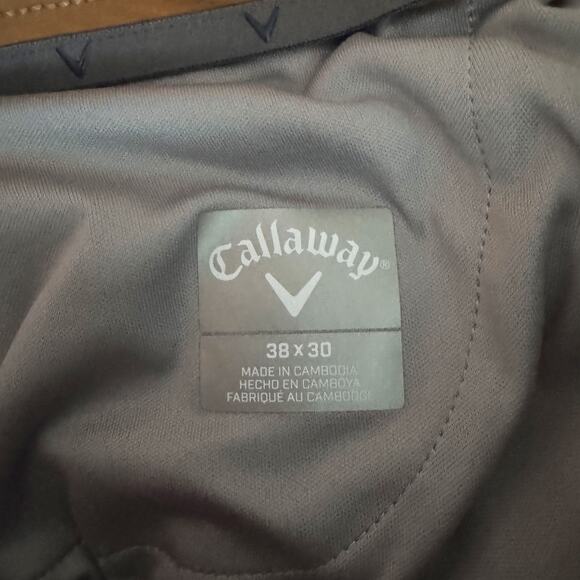 Callaway Golf Pants Mens 38x30 Brown Rust Lightweight Performance Flat Front - Picture 5 of 11